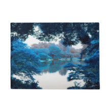 Cor azul legal, natureza única, lago