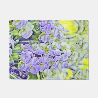 Tapete Cor d'água das orquídeas roxas brancas