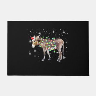 Tapete Cor das luzes de Natal burro  | Donkey Gift Papais