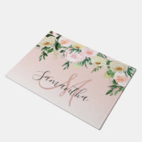 Cor-de-rosa moderno e flores com nome