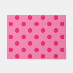 Tapete Cor-de-rosa quente no Design de padrão Bolinhas co