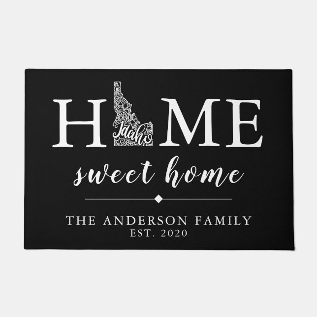 Tapete Cor Editável Estado Personalizado IDAHO (Frente)