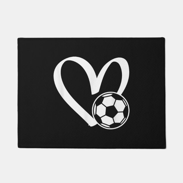 Tapete Coração da Bola do Futebol (Frente)