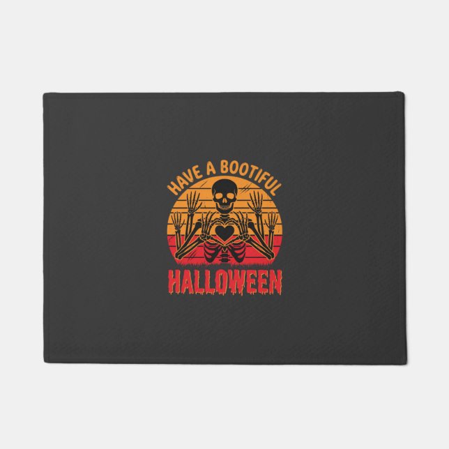 Tapete Coração de Esqueleto de Halloween Bootiful Retro P (Frente)