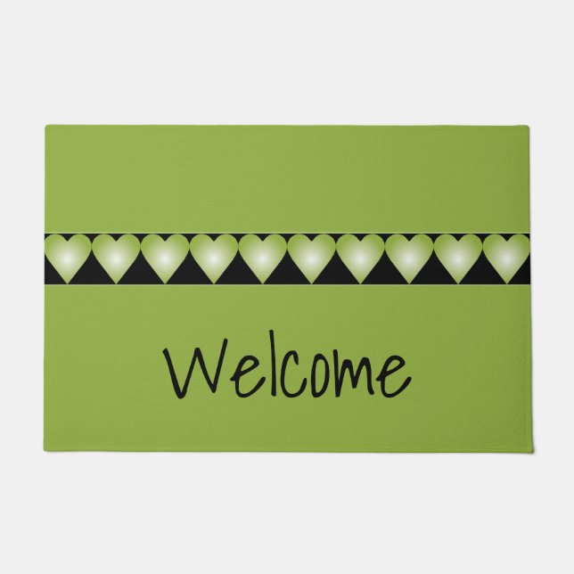 Tapete Coração Verde Detalhado (Frente)