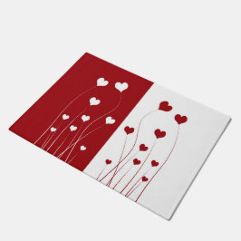 Tapete Corações de Amor Vermelho Romântico Moderno