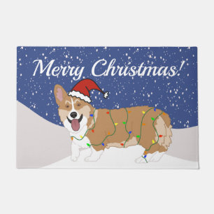Tapete Corgi de Natal Bonito
