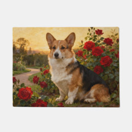 Tapete Corgi in the Roses II