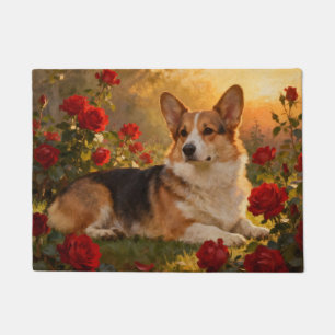 Tapete Corgi nas Rosas VI