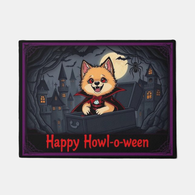 Tapete Count Pomeranian Happy Howl-o-ween (Frente)