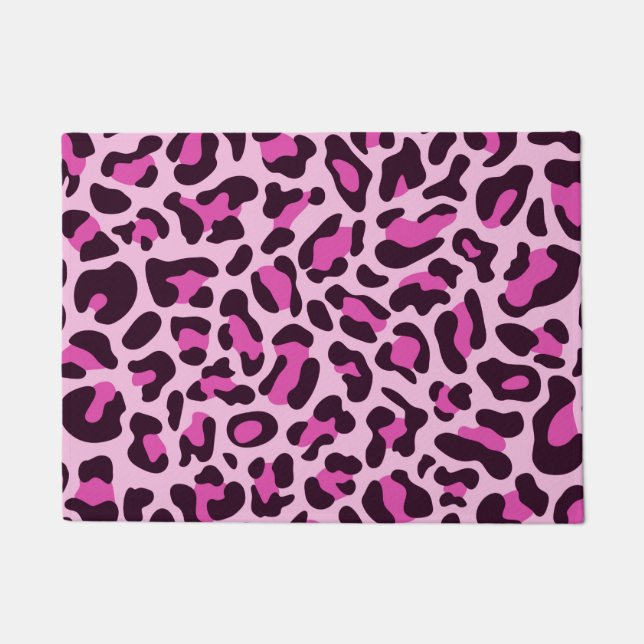 Tapete Cozinha Mat Kitchen Floor Mat Pink Leopardo (Frente)