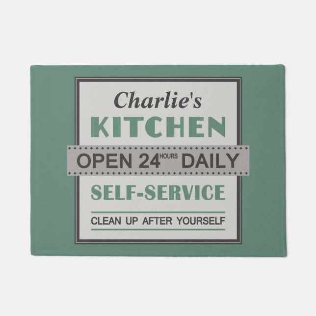 Tapete Cozinha - nome feito sob encomenda - esteiras de (Frente)