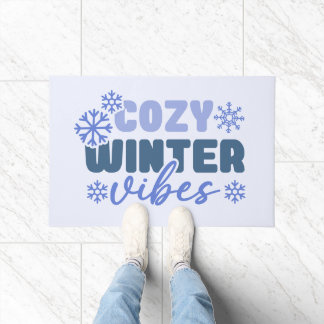 Tapete Cozy Winter Vibes - Tipografia do Floco de Neve