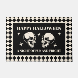 Tapete Crânio de Diversão e Medo Preto Halloween