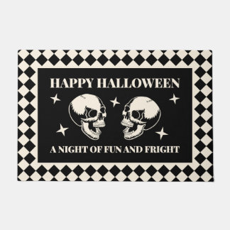 Tapete Crânio de Diversão e Medo Preto Halloween