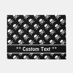Tapete Crânio e teste padrão dos Crossbones com texto