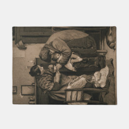 Tapete Criança doente apoiada por seu pai e mãe