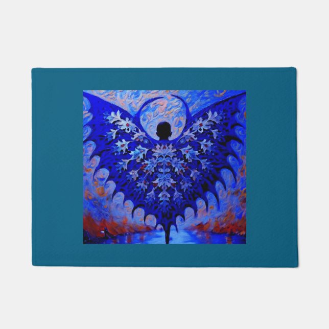Tapete Criatura De Bat Wing Com Espantoso Azul (Frente)