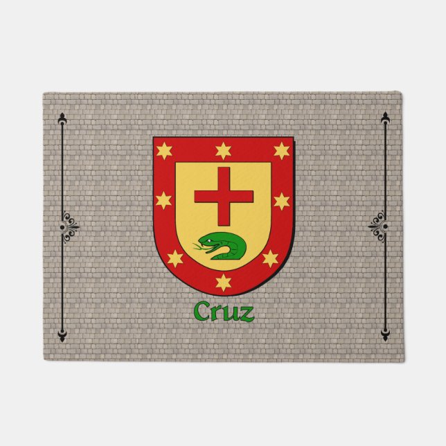 Tapete Cruz Historical Shield em Cobblestone (Frente)