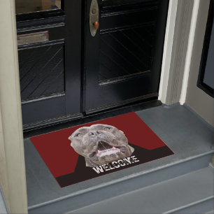 Tapete Cuidado com a porta do cão Corso Mastiff