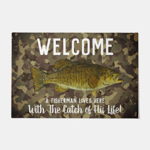 Tapete Curioso Cheiro Bass Boas-vindas Camo de Pesca