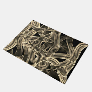 Tapete Curvas bege em forma de fita, linhas de alivio con