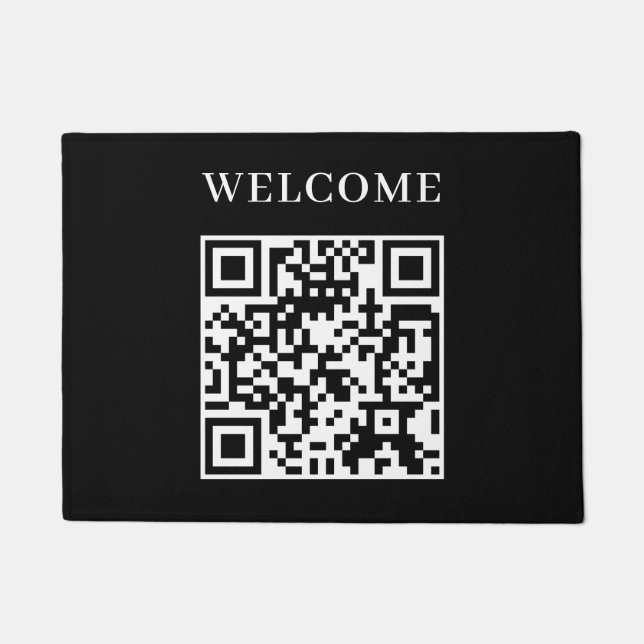 Tapete Custom Black QR | Minimalist Welcome Display (Frente)