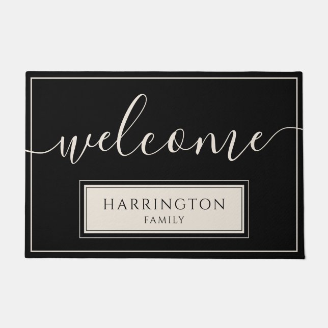Tapete Custom Welcome Family Name  Doormat (Frente)