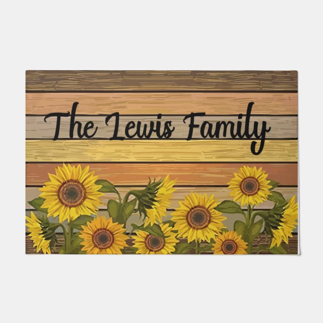 Tapete Customized Sunflower Decor, Garden Mat (Frente)