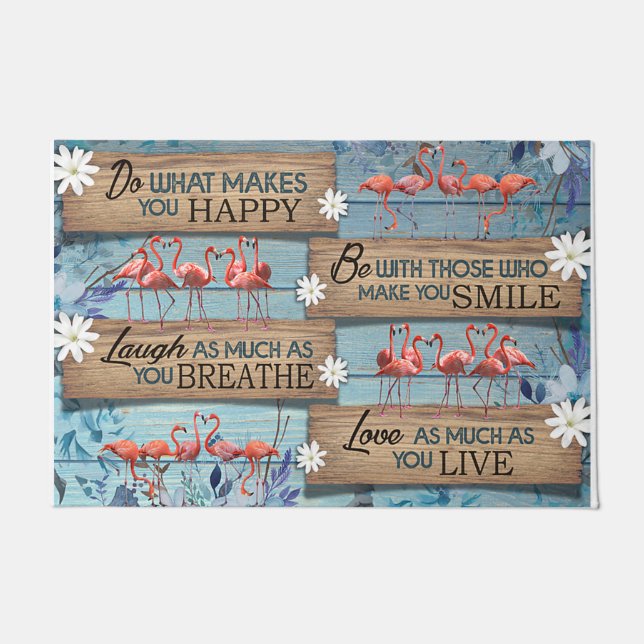 Tapete Cute Animals Doormat, Summertime Flamingo  (Frente)