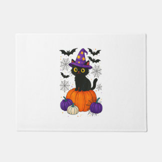 Tapete Cute Black Witch Cat Pumpkin Halloween Costume Fal