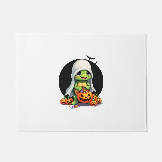 Tapete Cute Halloween Turtle Ghost with Candy (7) (Frente)