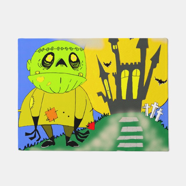 Tapete Cute Halloween Zombie e Castle (Frente)