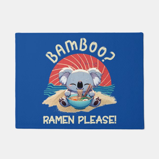 Tapete Cute Koala comendo Ramen Vintage Sunshine (Frente)