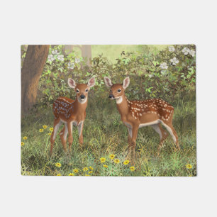 Tapete Cute Whitetail Deer Twin Fawns