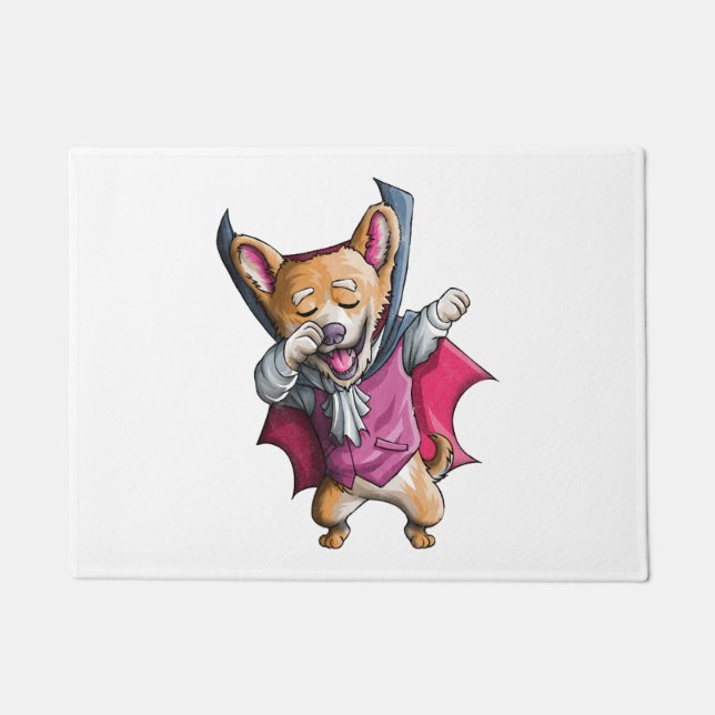 Tapete Dabbing Vampire Corgi Cute Halloween Corgi Funny (Frente)