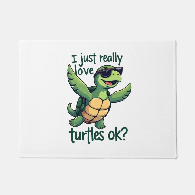 Tapete Dabling Sea Turtle Eu Adoro Tartarugas Ok_ (Frente)