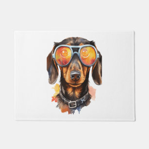 Tapete Dachshund com óculos de sol