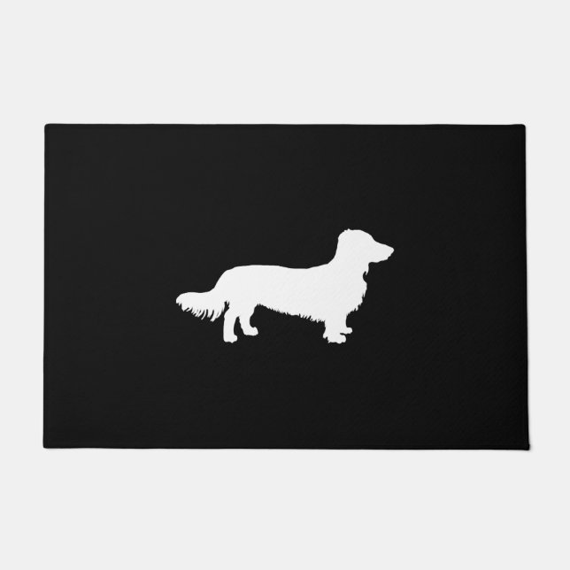 Tapete Dachshund Dachshund, um cão de cabelos compridos (Frente)