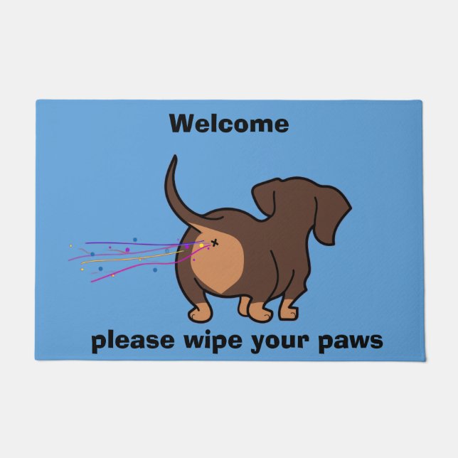 Tapete Dachshund Engraçado (Frente)