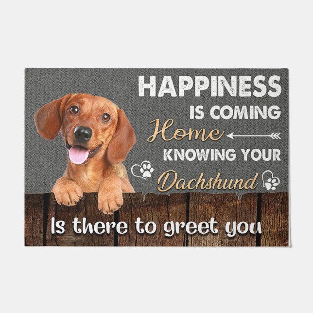 Tapete Dachshund Lover Gift, Dachshund Doormat (Frente)