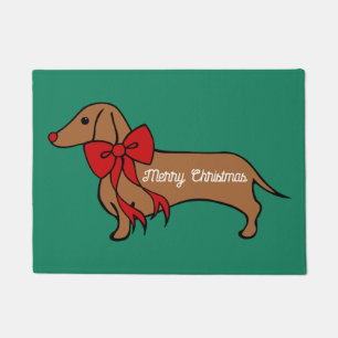 Tapete Dachshund Puppy Doormat de Natal