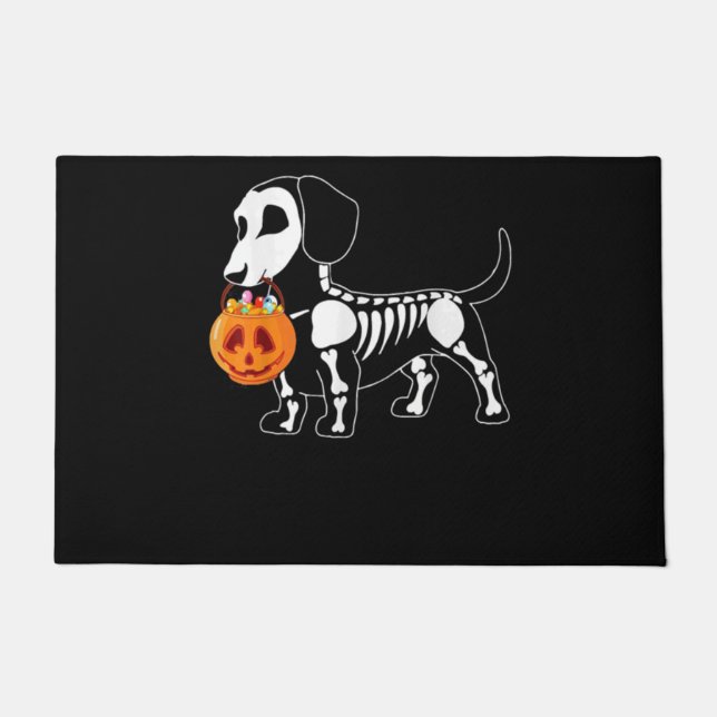 Tapete Dachshund Skeleton Halloween (Frente)