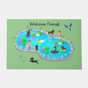 Tapete Dachshund Summer Pond Door Mat