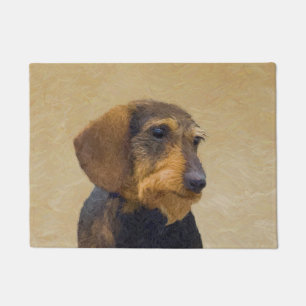 Tapete Dachshund (Wirehaired): Pintura original de cães