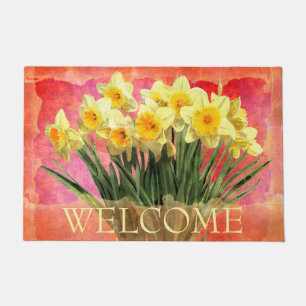 Tapete Daffodils Amarelos em Coral Bem-vindo
