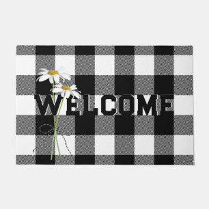 Tapete Daisy Buquê Welcome On Buffalo Xadrez