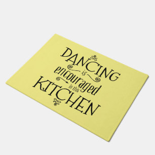 Tapete Dança na cozinha - esteira de porta