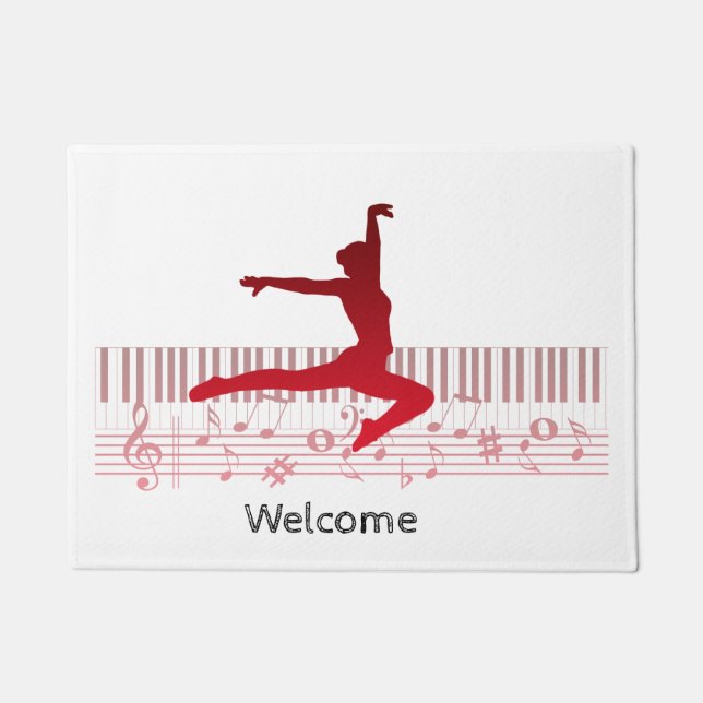 Tapete dançarina de balé em um teclado (Frente)