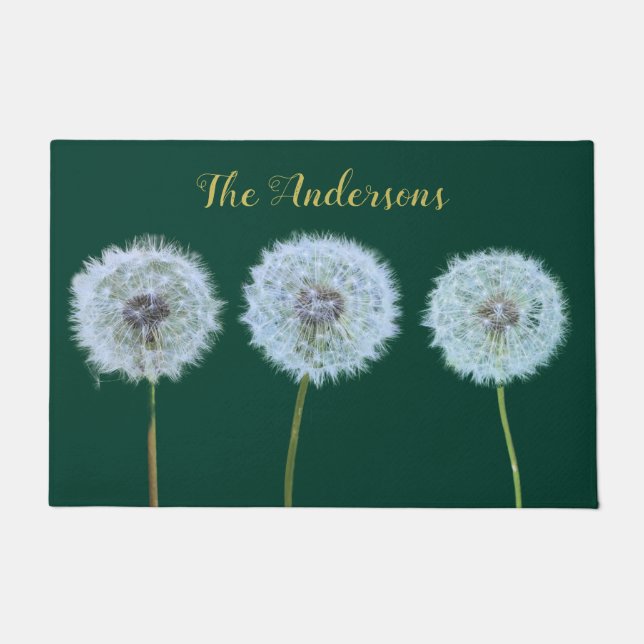 Tapete Dandelions Dandelion Clocks Green Personalizado (Frente)